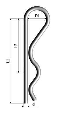 Federstecker (ähnlich DIN 11024)